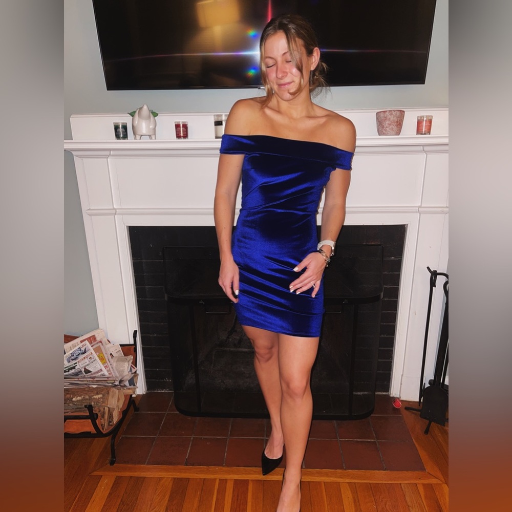 Blue Velvet Urban Outfitters Dress